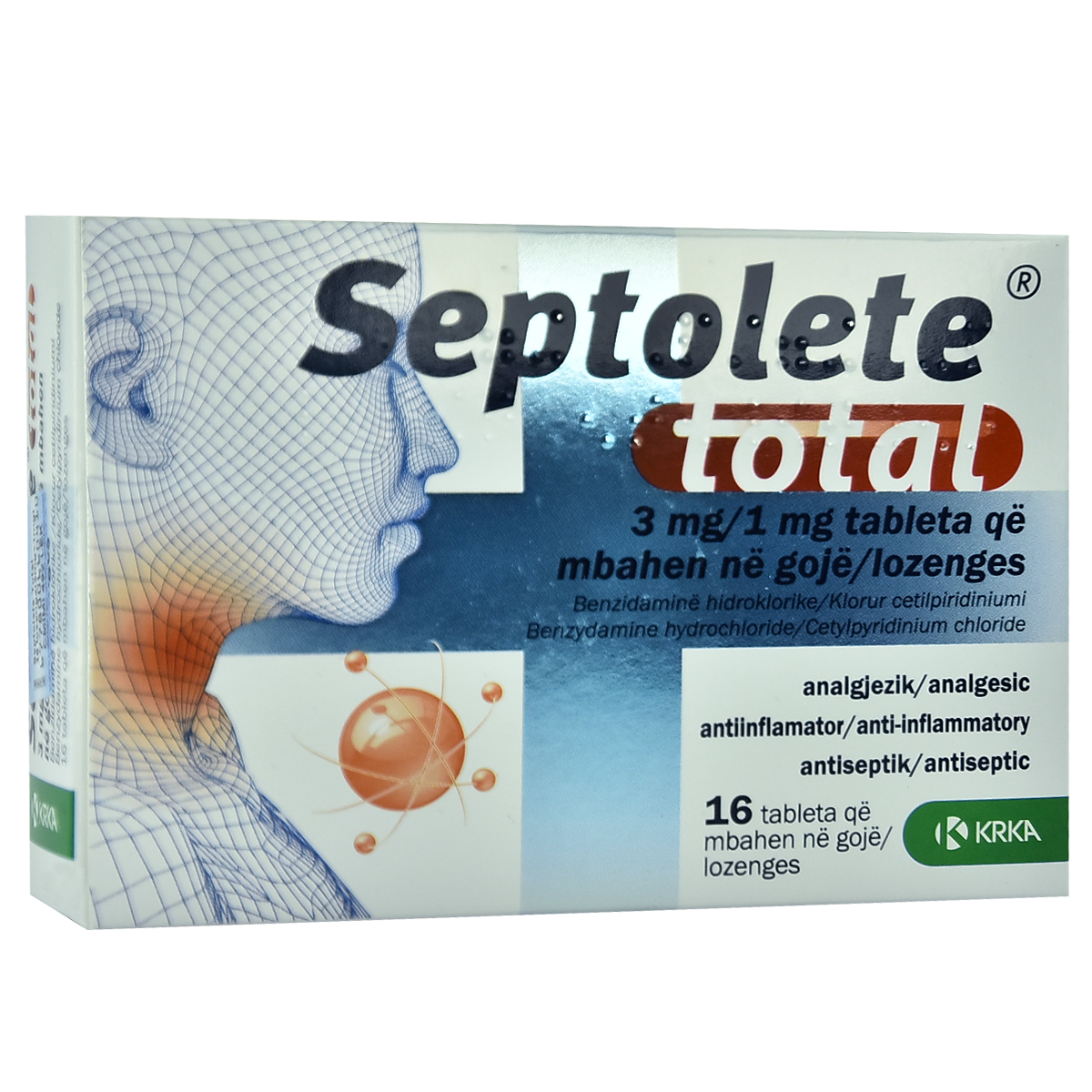 Septolete Total x 16 Karamele
