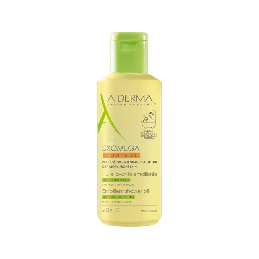 A-DERMA – Exomega Control Emollient Shower Oil 200 ML