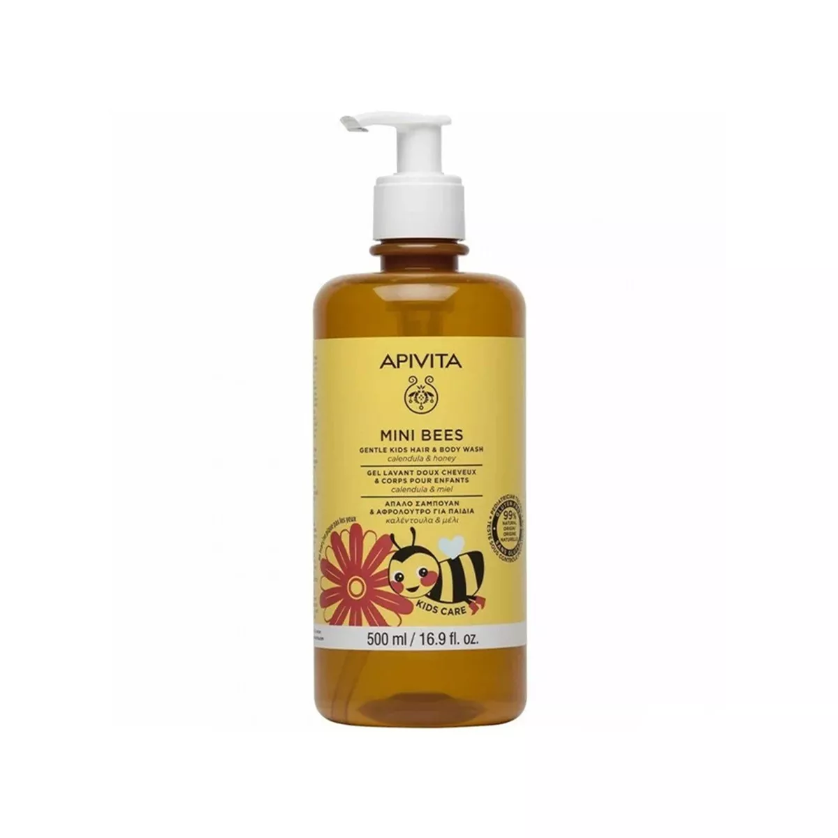 Apivita – Mini Bees Gentle Kids Hair & Body Wash 500 ML