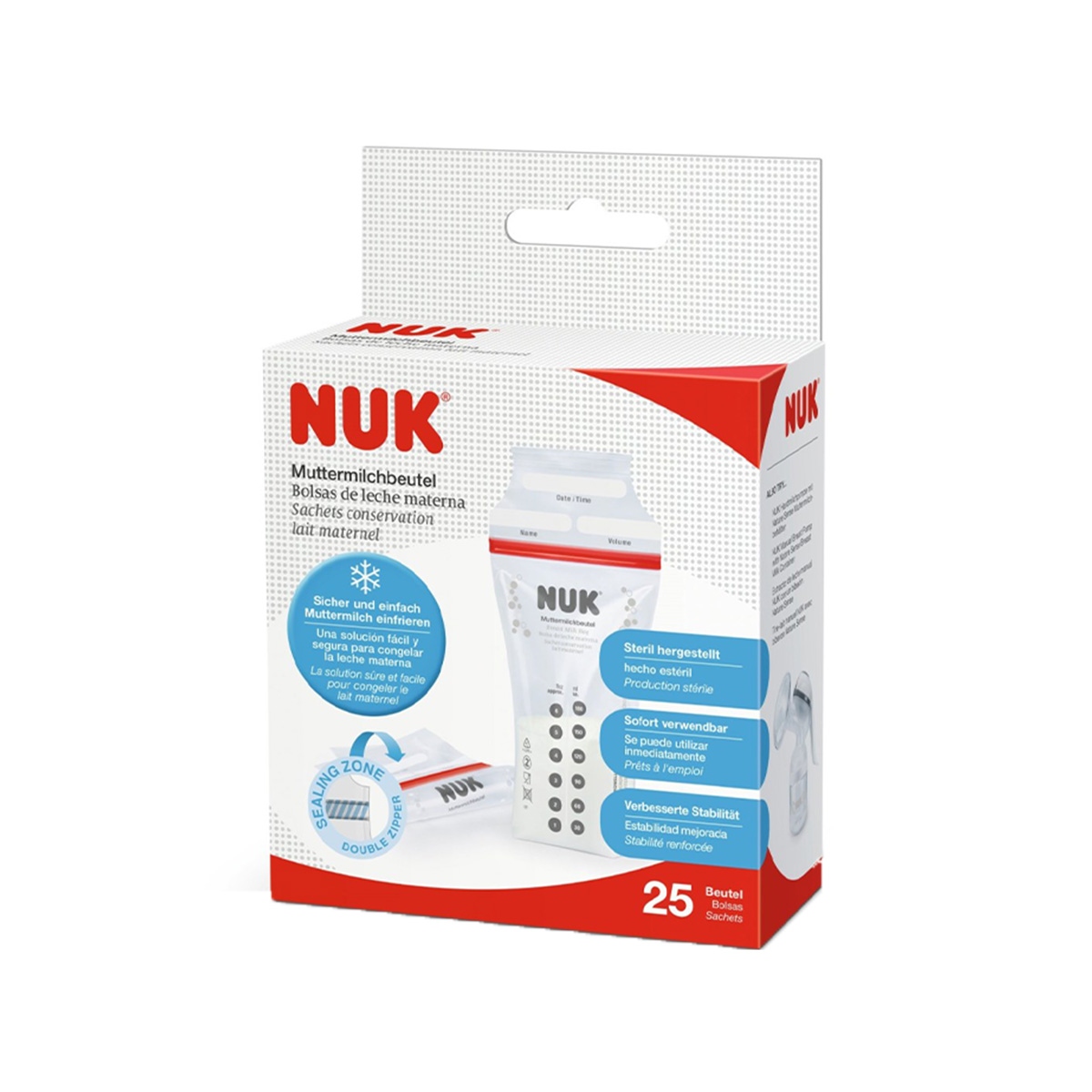 NUK – Breast Milk Storage Bags - 25 pcs