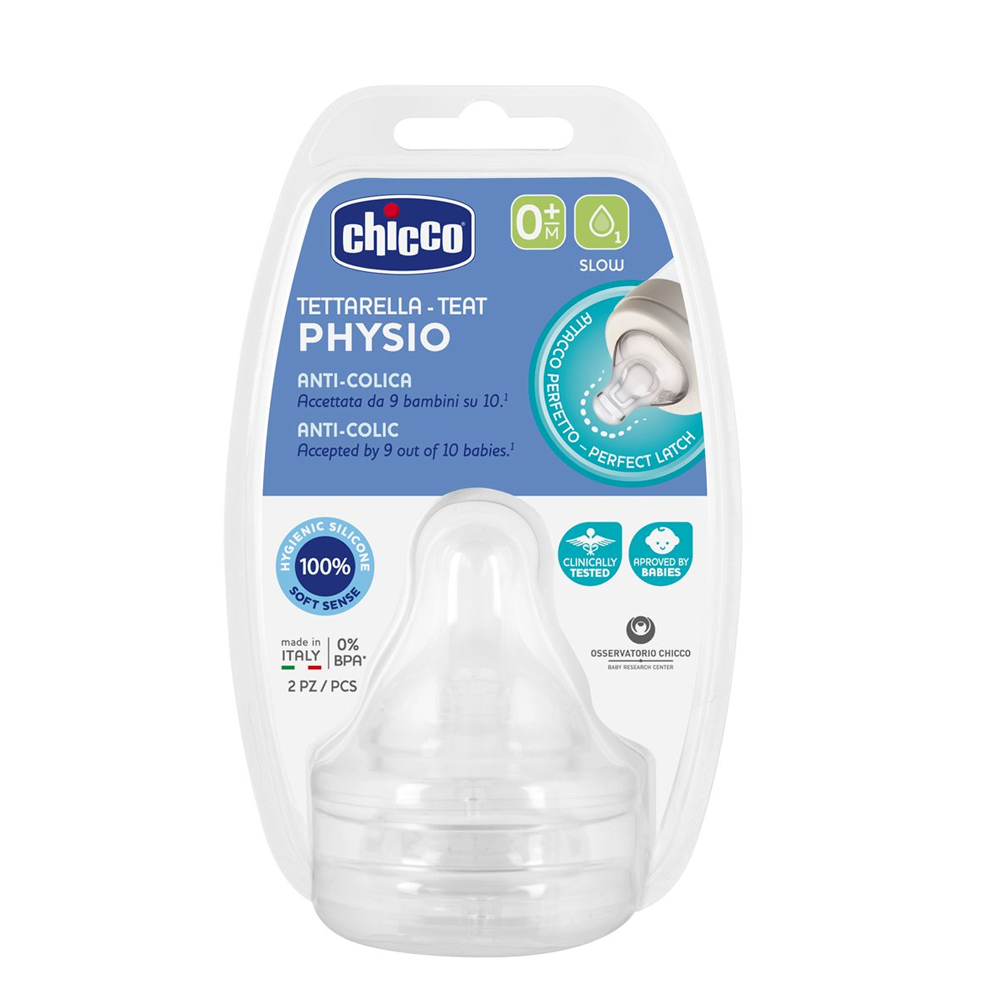 Chicco – Physio Biberon Ushqimi Silikon S (0 m+) – 2 pcs