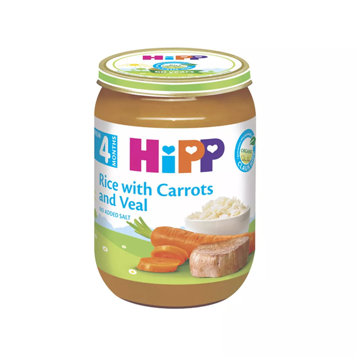 Hipp – Pure me Oriz, Karrota & Mish Viçi (4 m+) 190 Gr