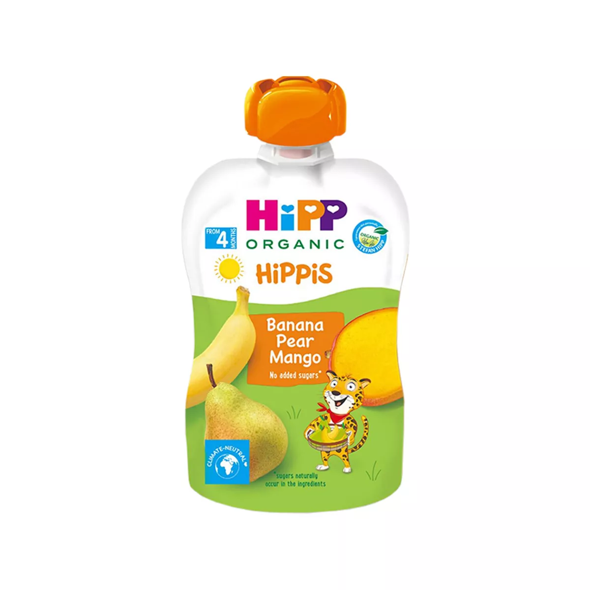 Hipp – Hippis - Lëng me Banane, Dardhë & Mango (+4 m) 100 Gr
