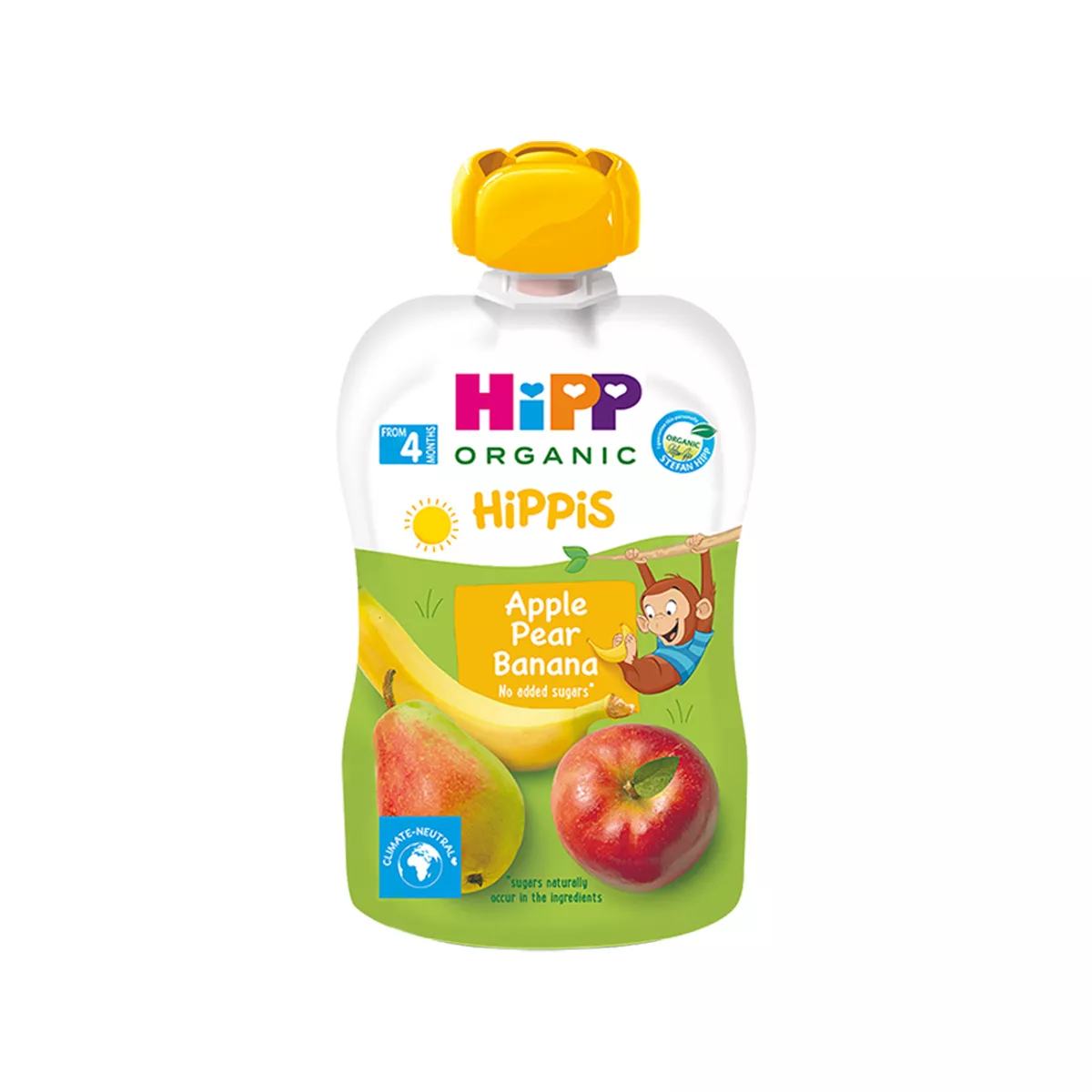 Hipp – Hippis – Lëng me Banane, Dardhë &  Mollë (4 m+) 100 Gr
