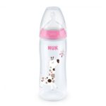 NUK – First Choice – Silicon Plastic Bottle Temp. Control Pink (0-6 m) 300 ML
