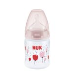 NUK – First Choice – Silicon Plastic Bottle Temp. Control Pink (0-6 m) 150 ML