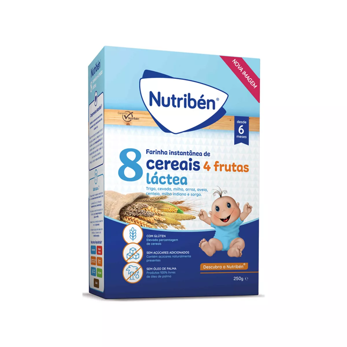 Nutriben - 8 Drithera me Qumesht dhe 4 fruta (6 m+) 250 Gr