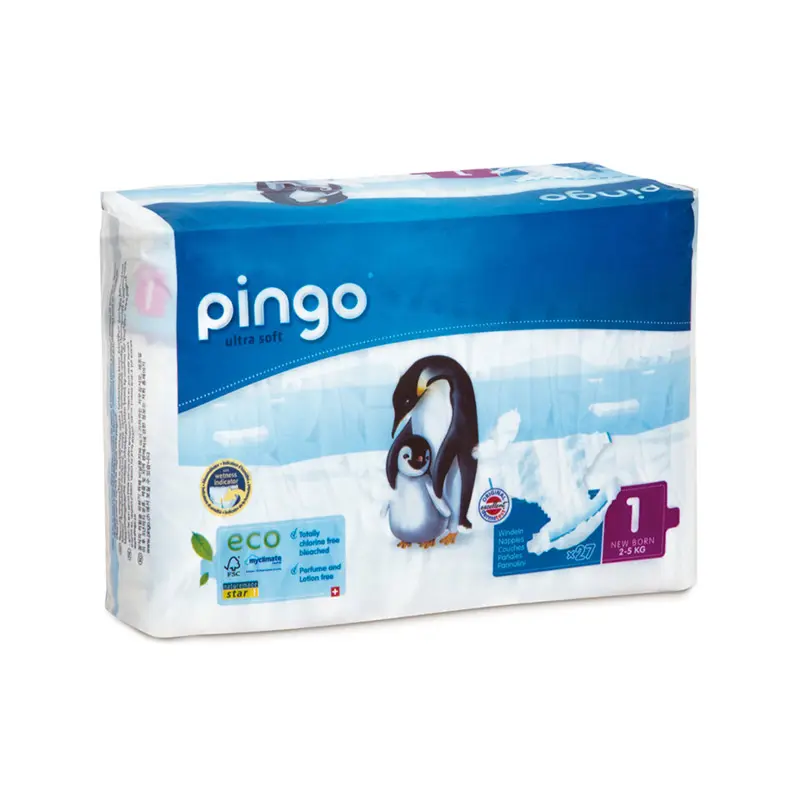 Pingo Ultrasoft - Eco Pelena Newborn 1 (2-5 Kg) - 27 pcs