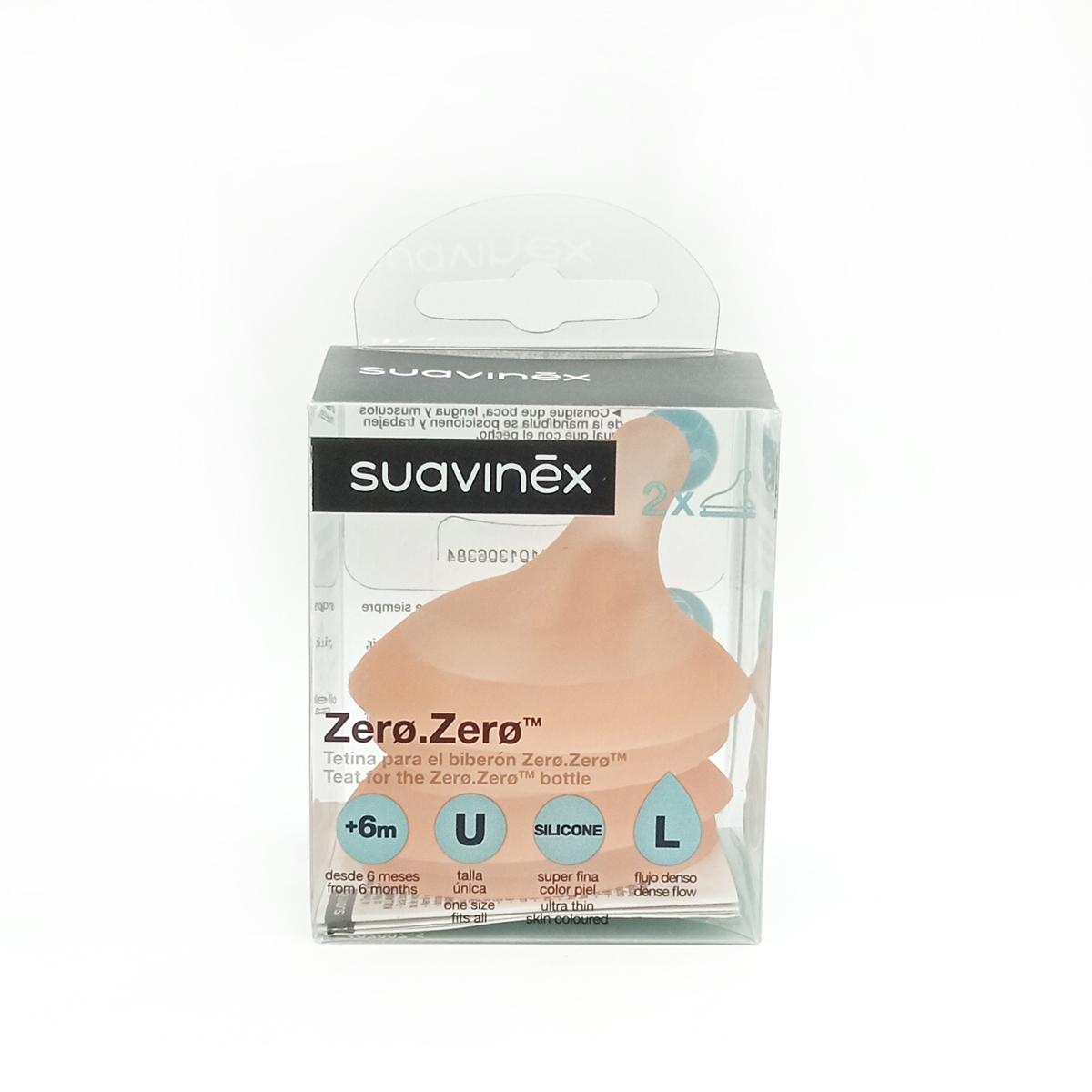 Suavinex – Biberon Ushqyes Silikoni Anti-Kolikë L (6 m+) - 2pcs