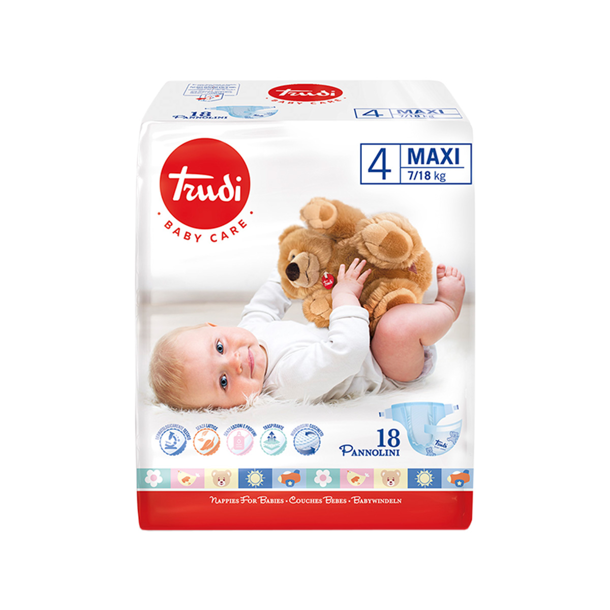 Trudi - Maxi Pelena 4 (7-18 Kg) - 18 pcs