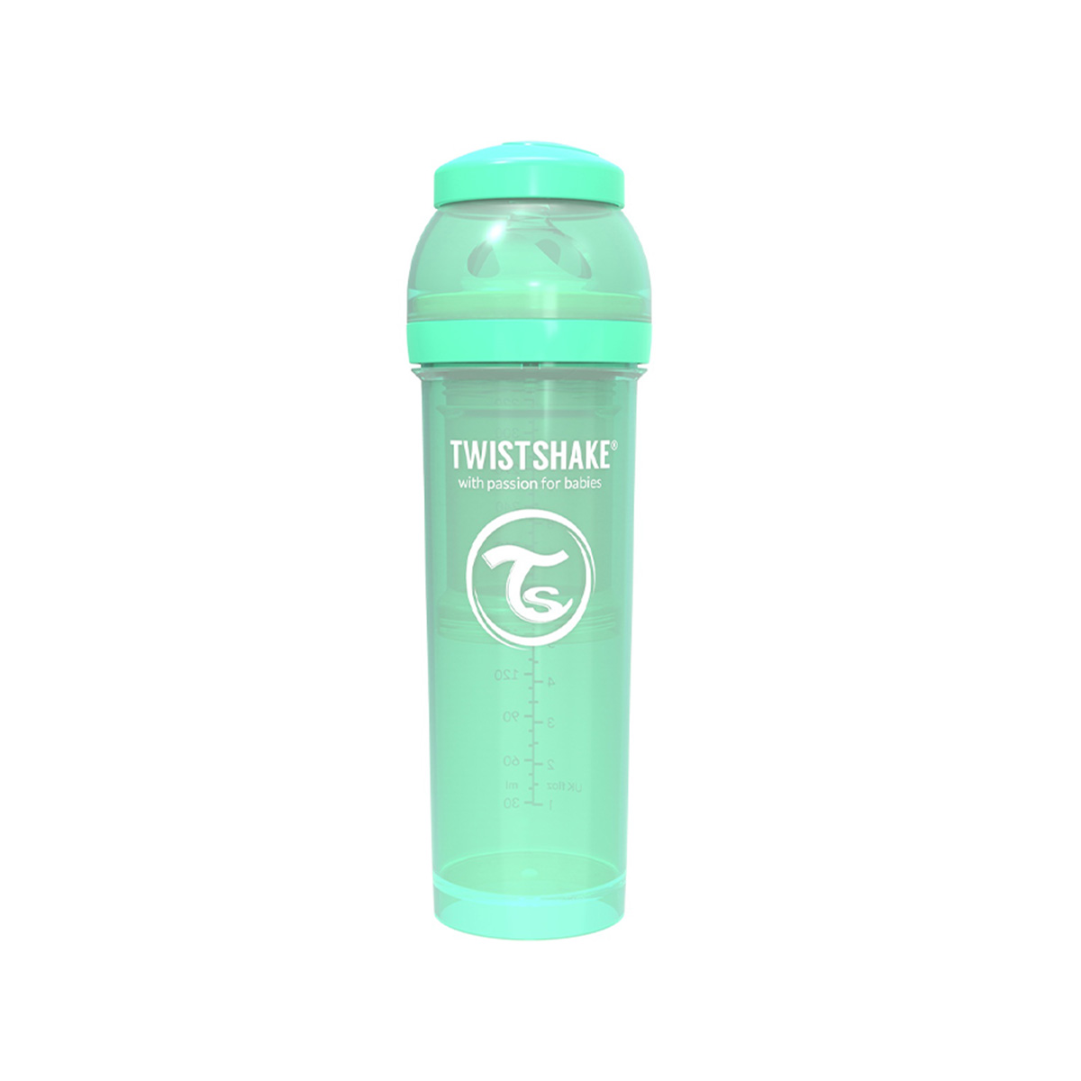 Twistshake – Anti-Colic Plastic Bottle Mint (4 m+) – 330 ML