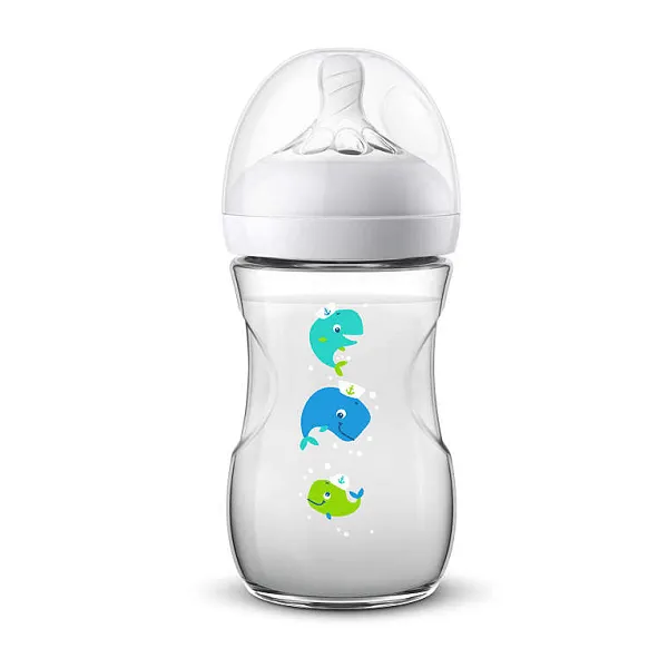 Philips Avent - Natural Baby Bottle Blue Whale (1 m+) 260 ML