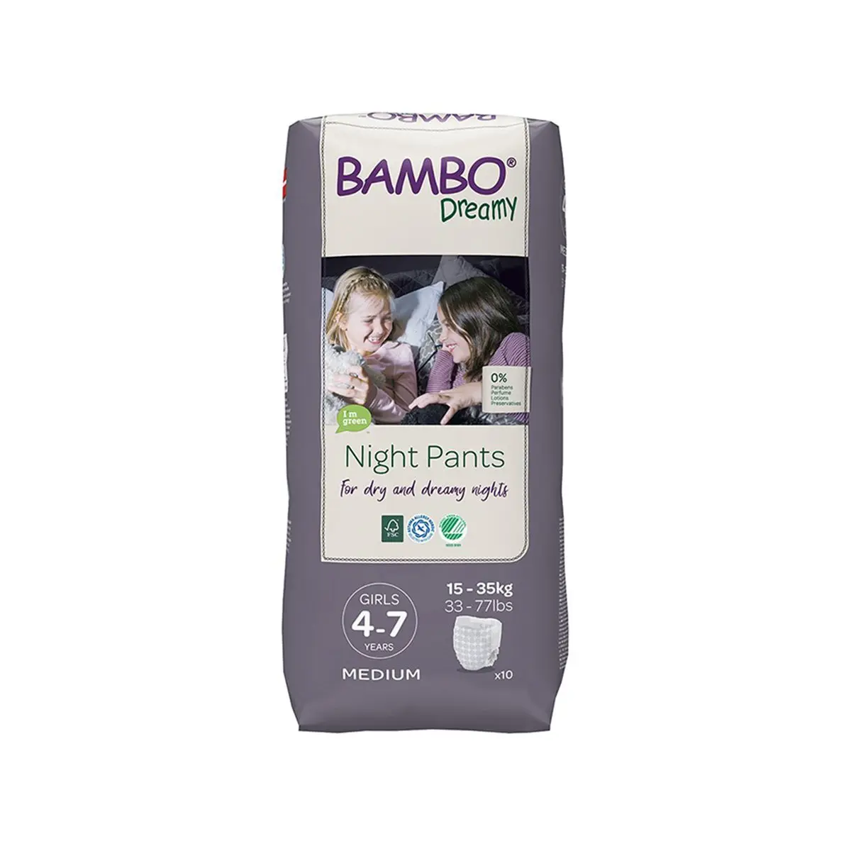 Bambo Nature - Dreamy Night Pants Girls (4-7 Years) - 10 pcs