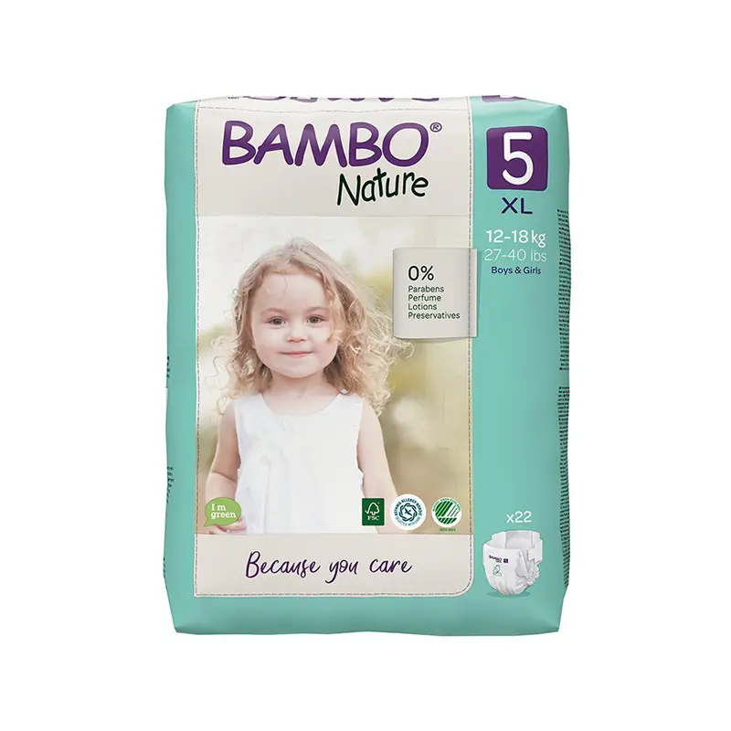 Bambo Nature – Pelena XL 5 (12-18 Kg) - 22 pcs