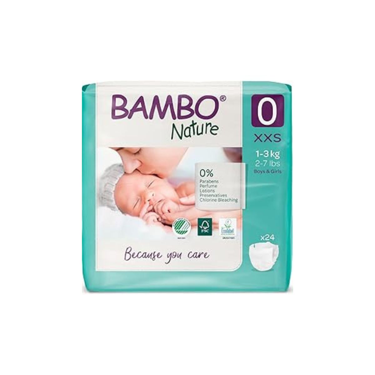 Bambo Nature – Premature XXS 0 Pelena (1-3 Kg) – 24 pcs