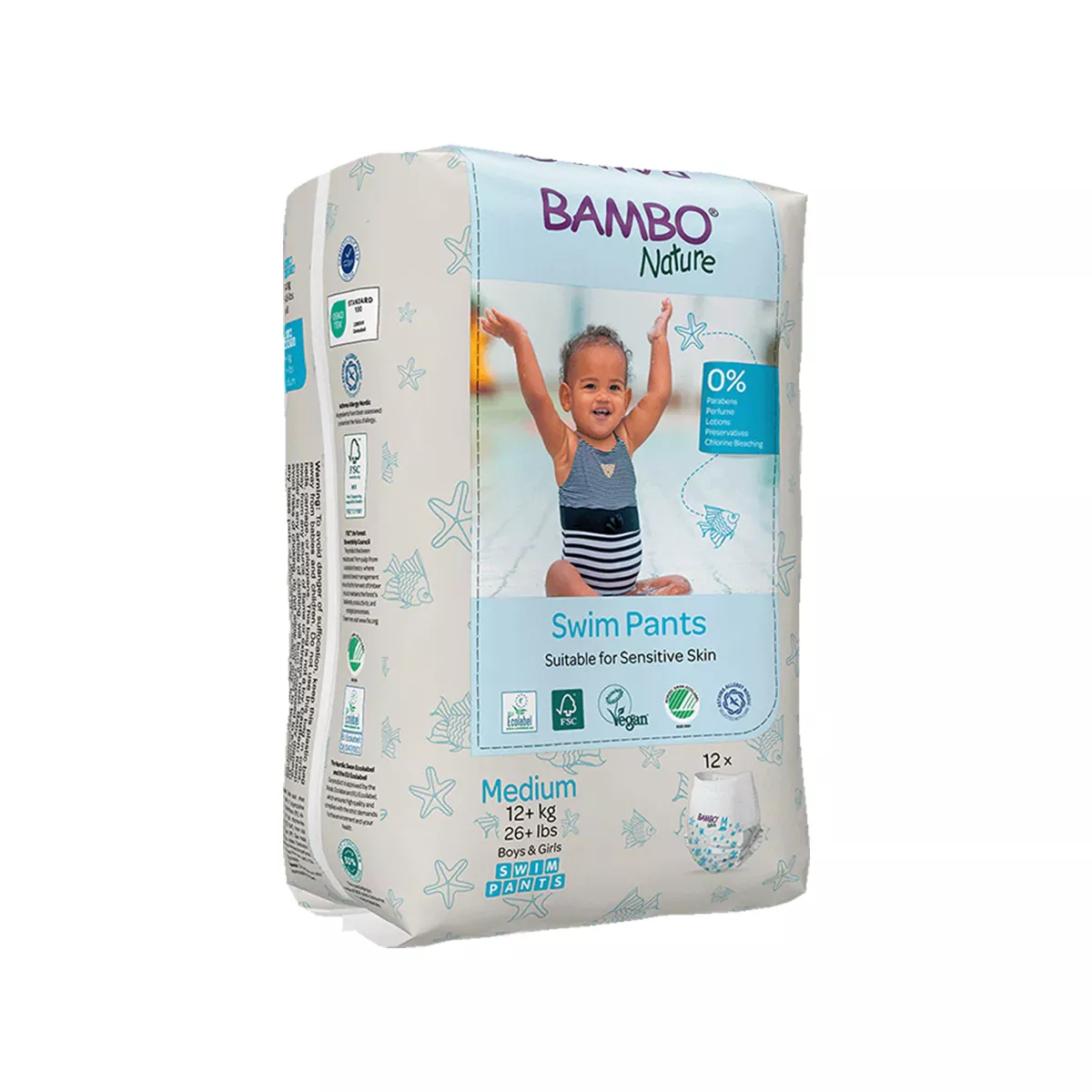 Bambo Nature - Swim Pants Medium (+12 Kg) - 12 pcs