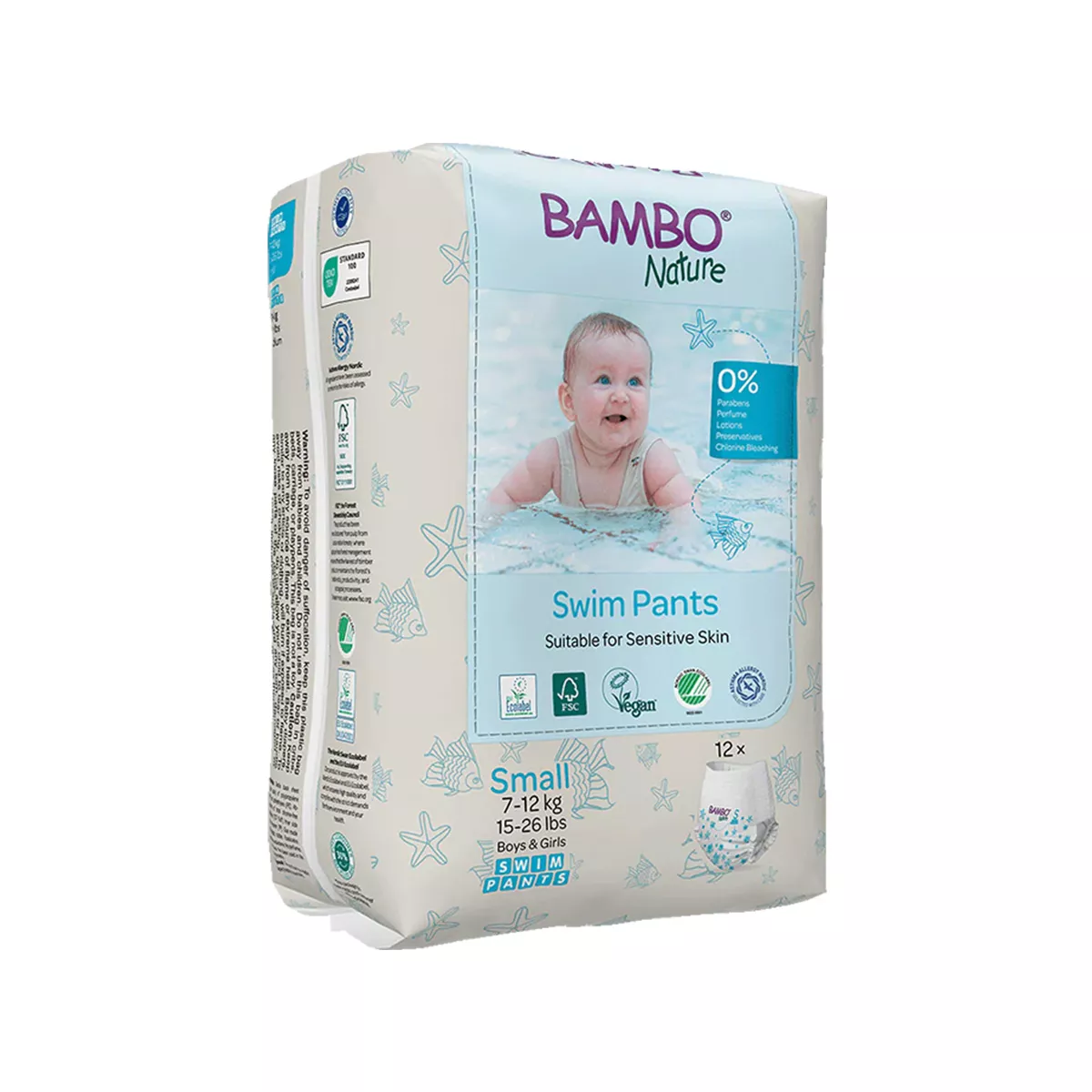 Bambo Nature - Swim Pants Small (7-12 Kg) - 12 pcs
