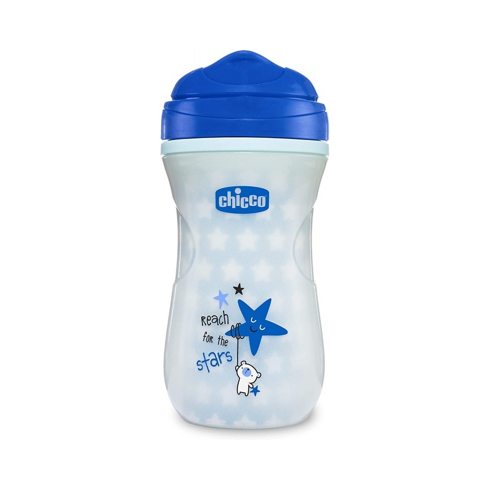 Chicco - Shiny Silicon Cup Blue (14 m+) 266 ML