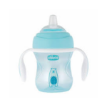 Chicco – Transition Silicon Cup Blue (4 m+) 200 ML