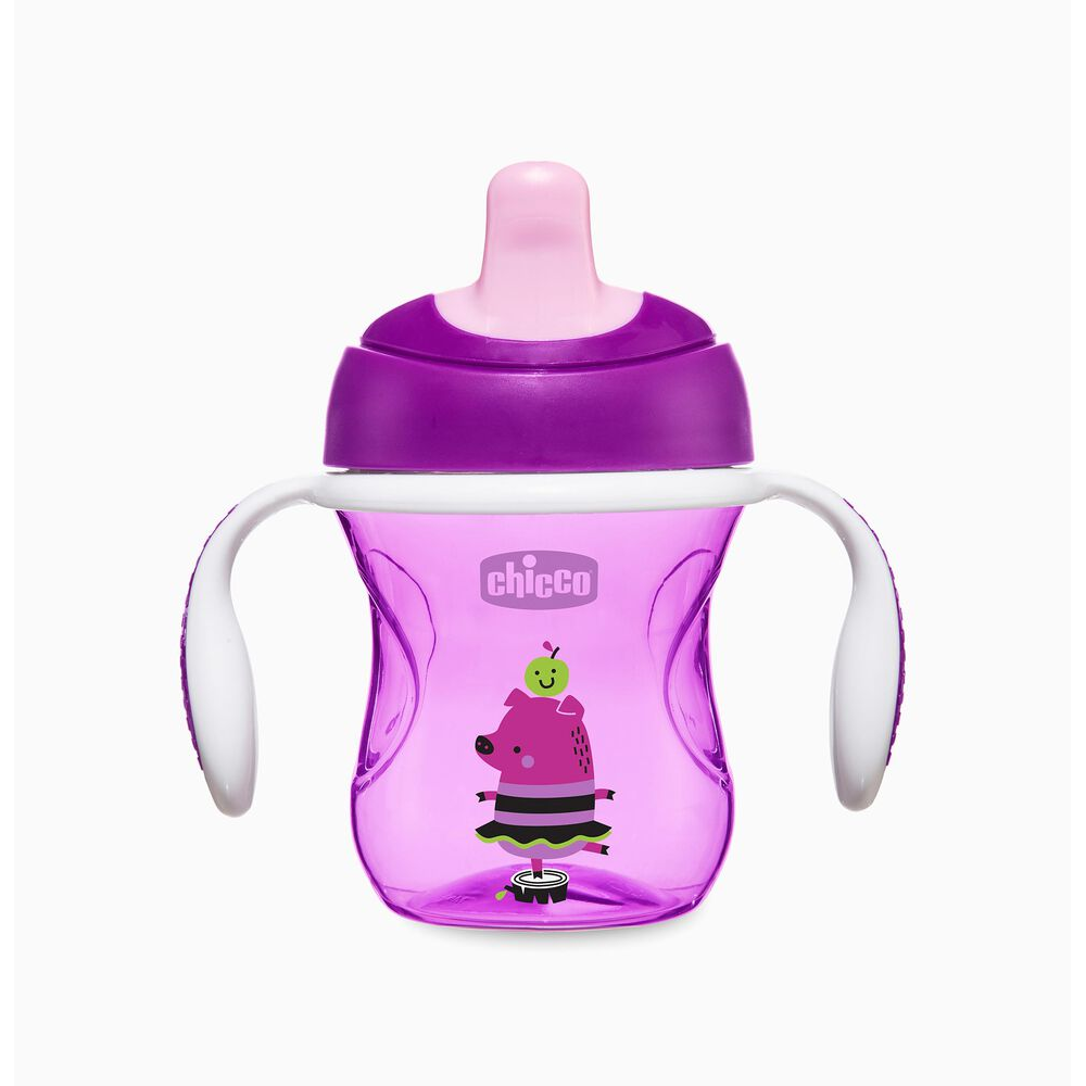 Chicco – Training Silicon Cup Lila (6 m+) 200 ML