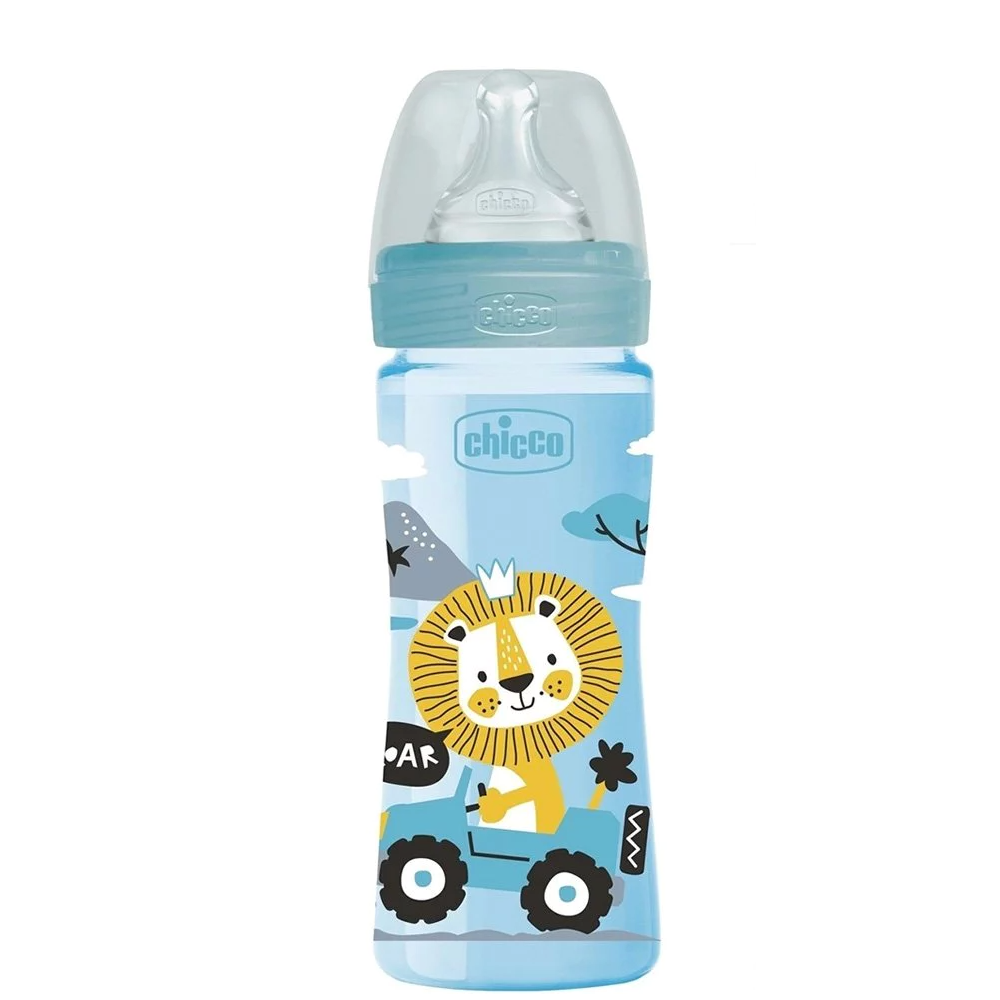Chicco - Well-Being Plastic Bottle (2 +) 250 ML - Blue