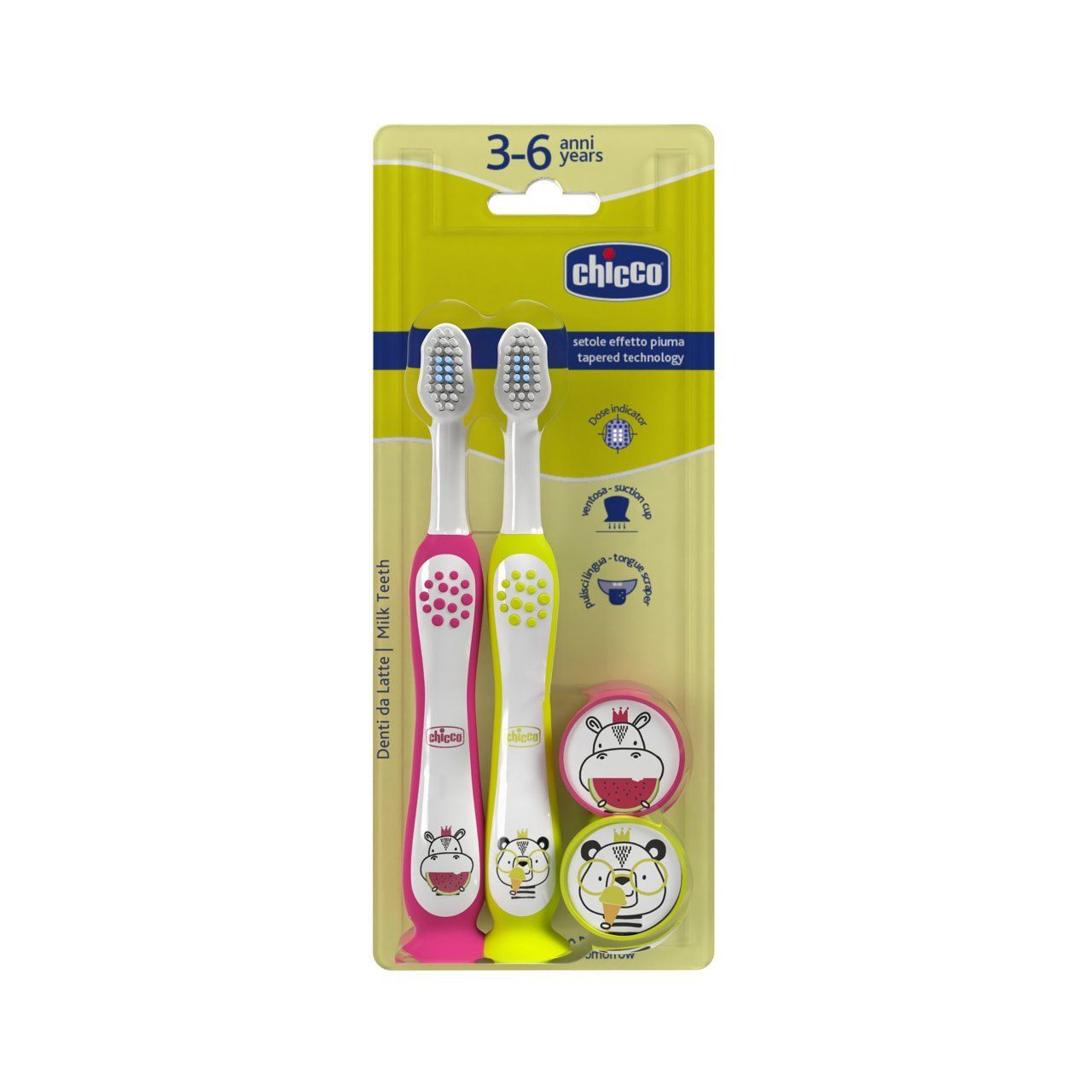 Chicco – Furca Dhëmbësh Set (3-6 Vjeç) - 2 pcs