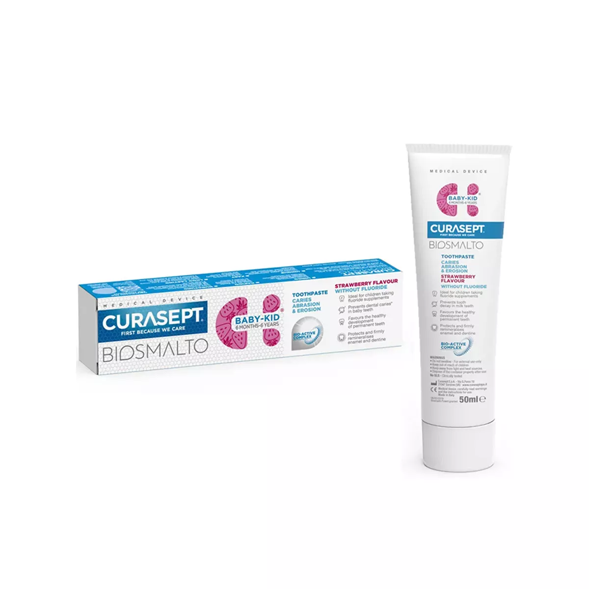Curasept – Biosmalto (without Flour) Baby – Kid Toothpaste (6 Months – 6 Years)