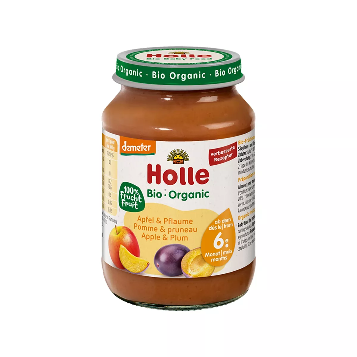 Holle – Bio Organic - Pure me kumbull & mollë (6 m+) 190 Gr