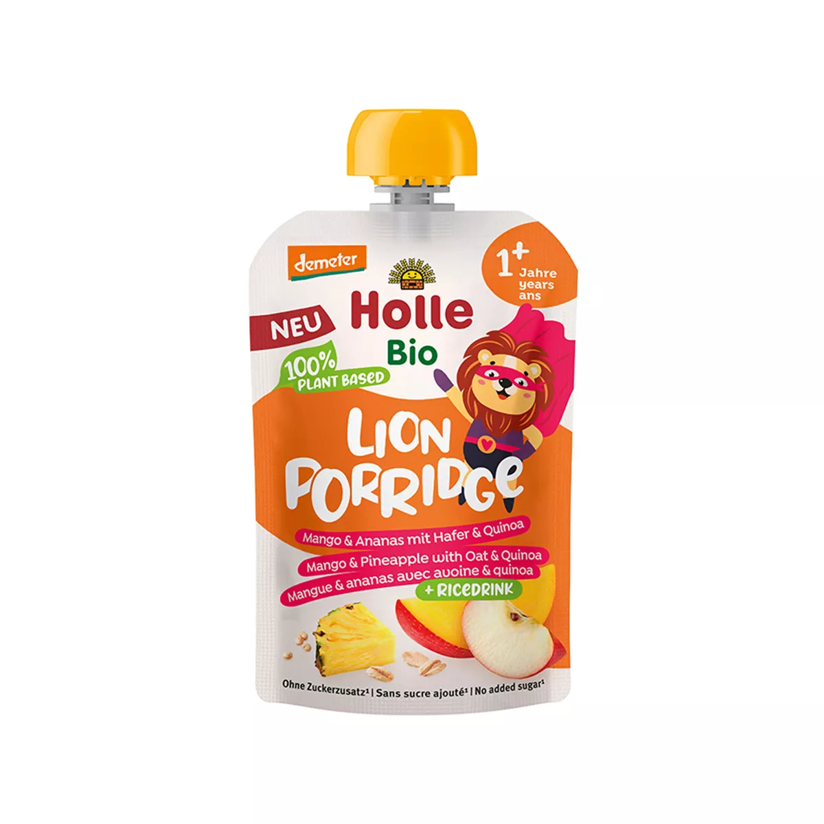 Holle – Lion Porridge - Pure me ananas, tërshërë, kuinoa & mango (12 m+)