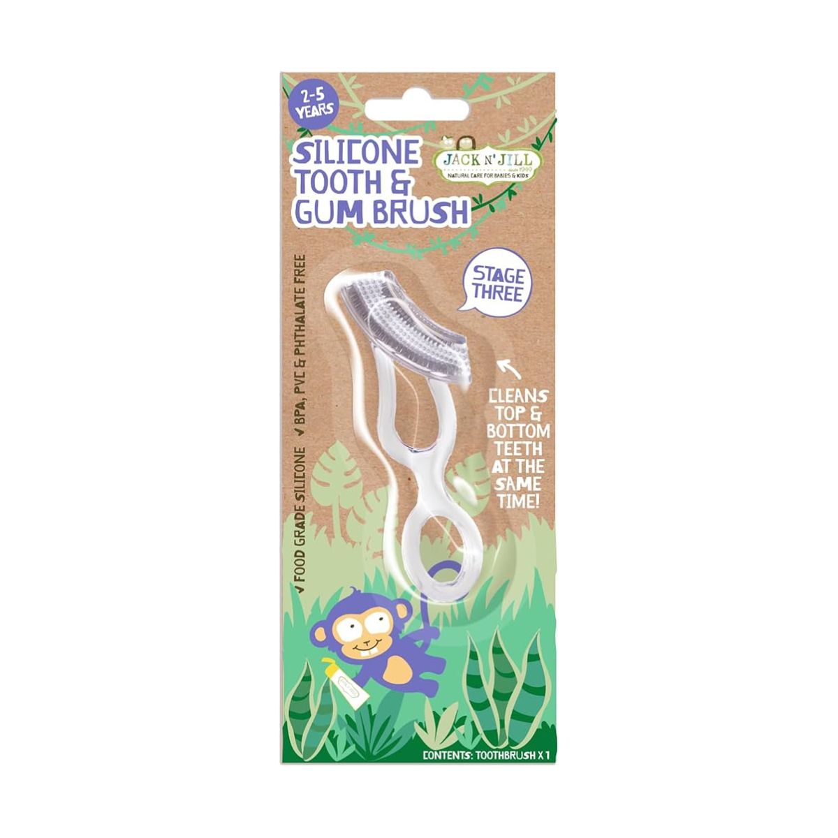 Jack N' Jill - Silicone Tooth & Gum Brush (2-5 Years) Stage-3