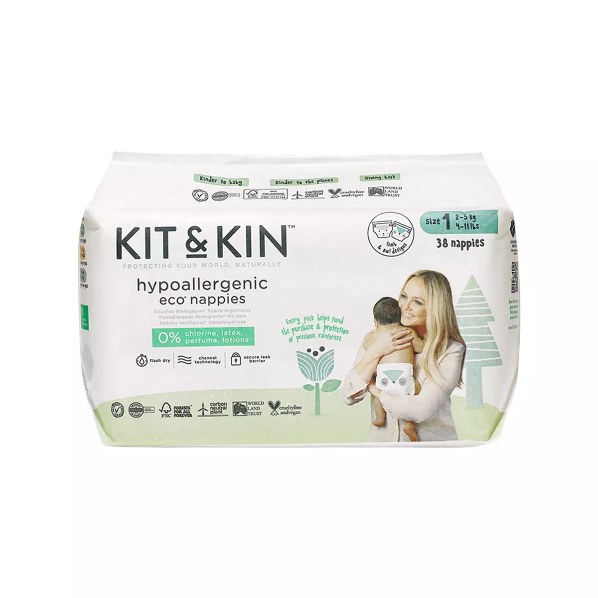 Kin & Kin – Pelena Ekologjike 1 (2-5 Kg) - 38 pcs