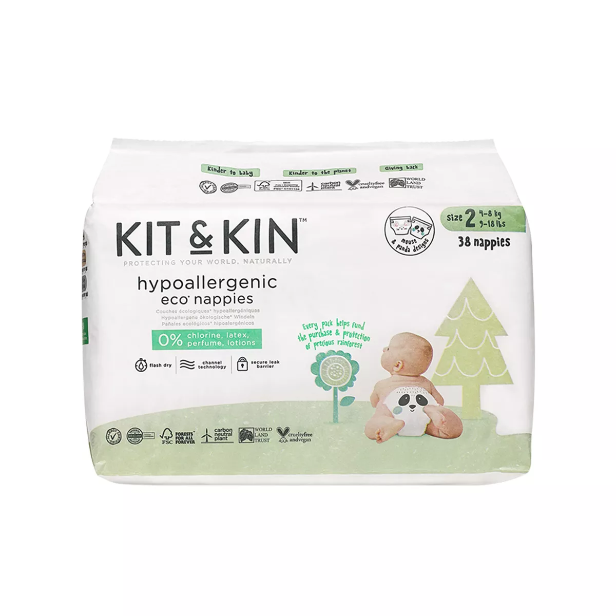 Kin & Kin – Pelena Ekologjike 2 (4-8 Kg) - 38 pcs
