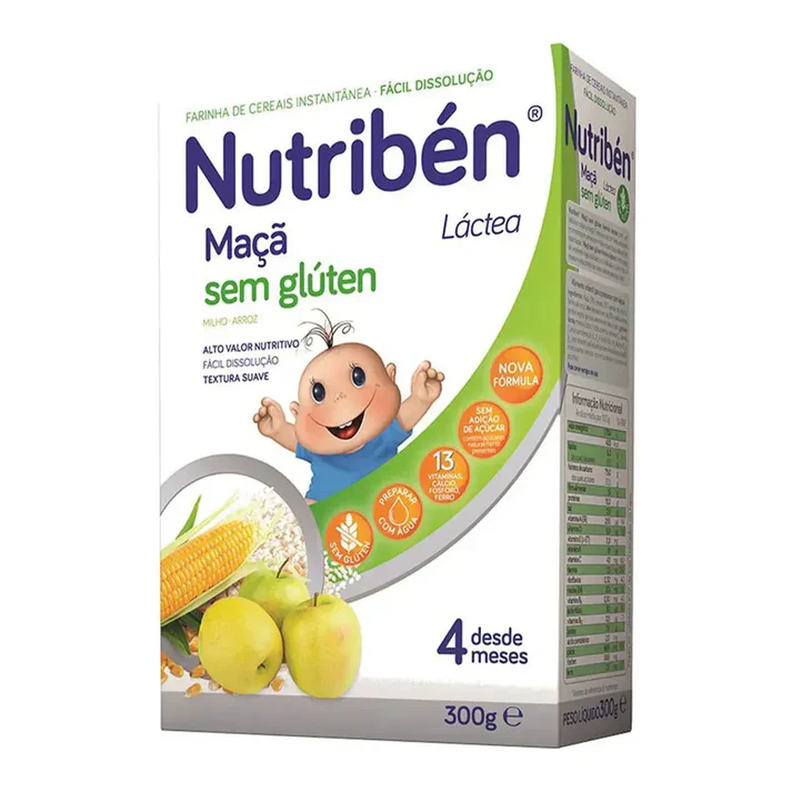 Nutriben – Maça - Drithëra me Qumësht & Mollë Pa Gluten (4 m+) 300 Gr
