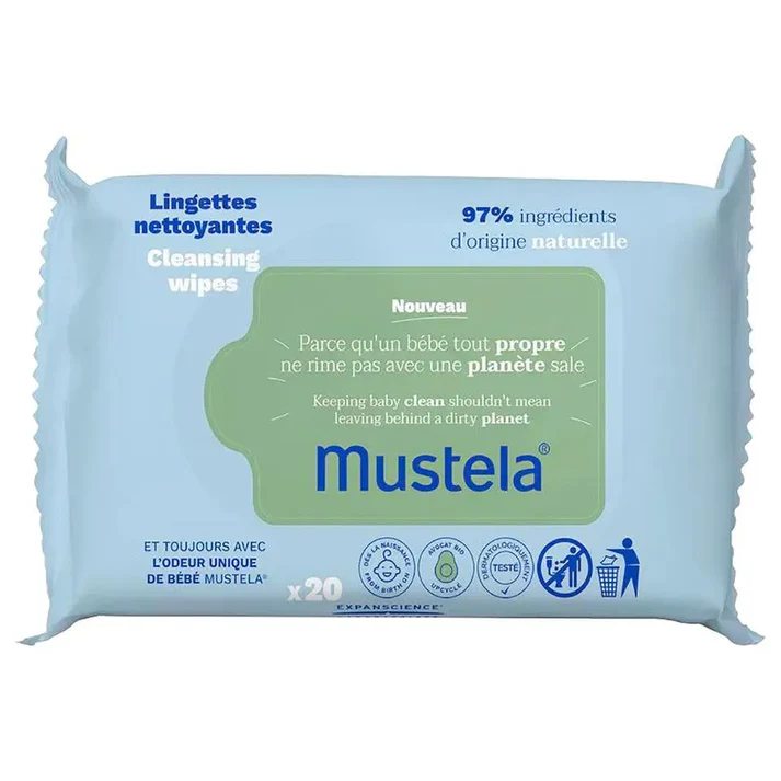 Mustela – Baby Cleansing Wipes – 20 pcs