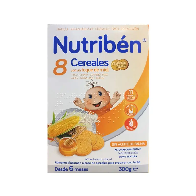 Nutriben – 8 Cereales - Drithera me Biskota & Mjaltë (6 m+) 300 Gr