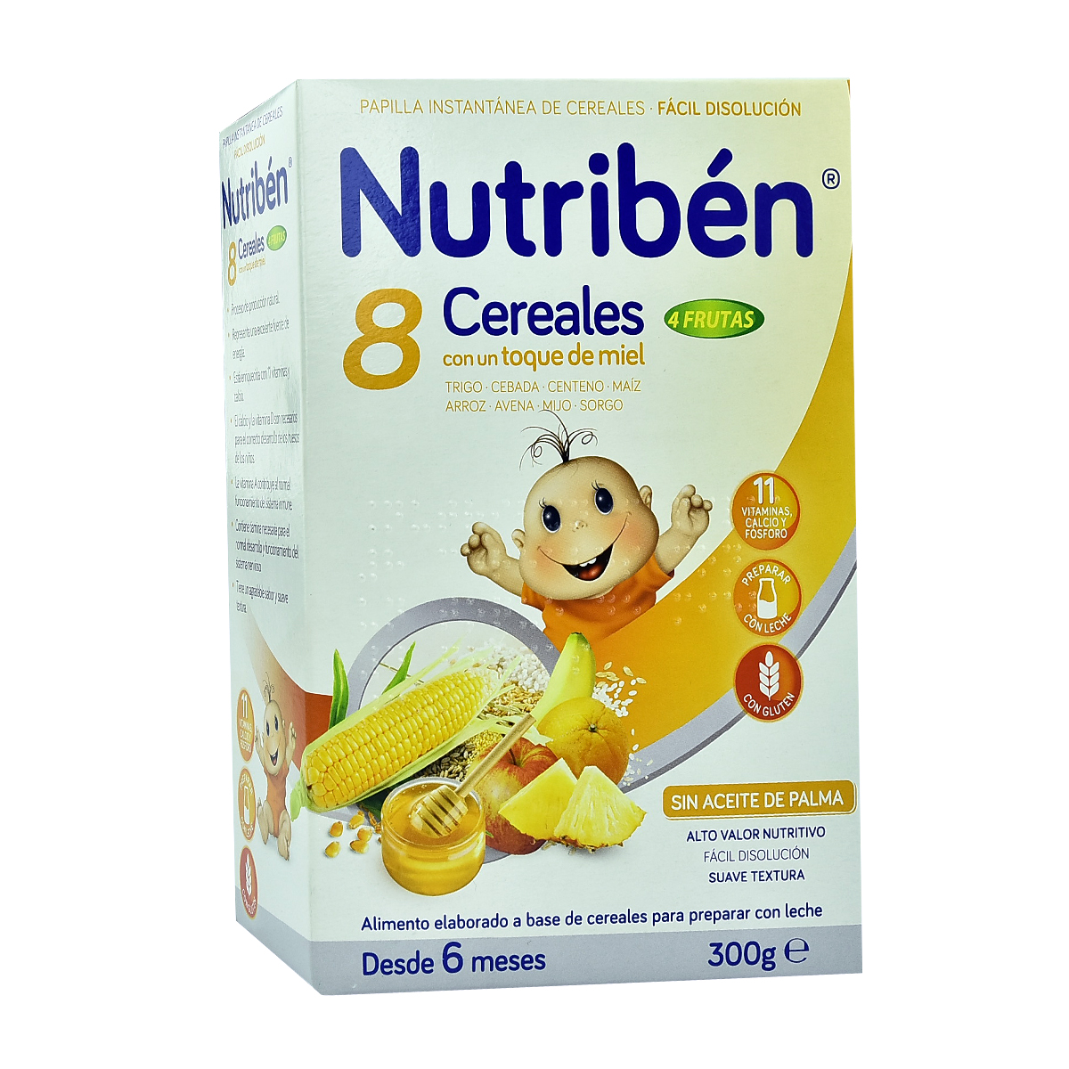 Nutriben – 8 Cereales - Drithëra me Mjaltë & Fruta (6 m+) 300 Gr