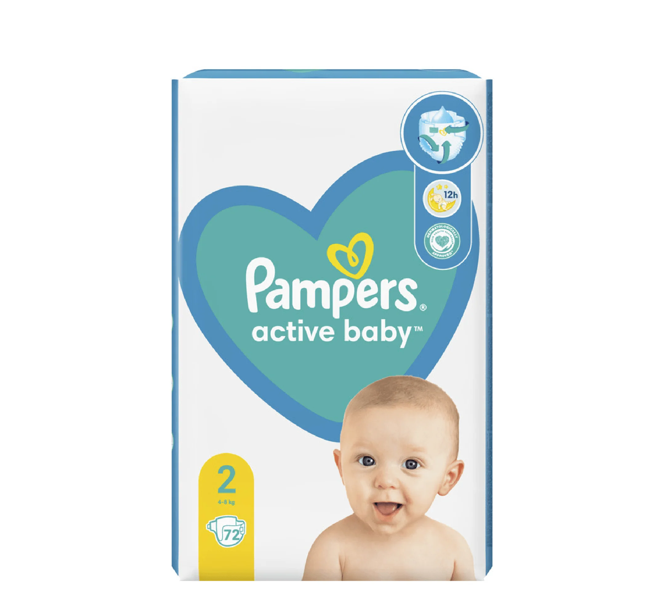 Pampers – Active Baby Pelena 2 (4-8 Kg) - 72 pcs