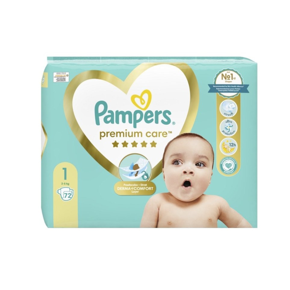 Pampers - Premium Care 1 (2-5kg) - 72 pcs