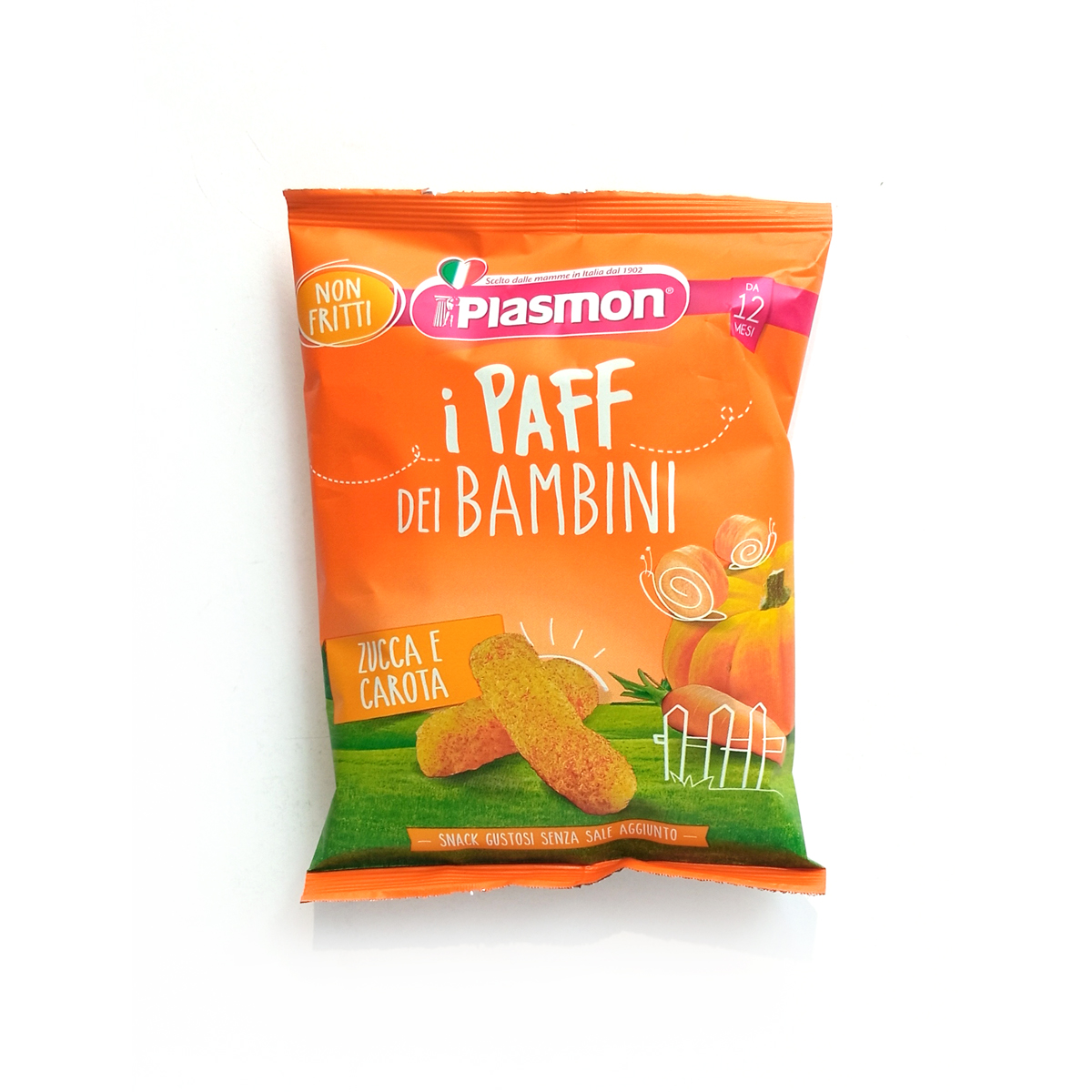 Plasmon - Paff - Patatina me Karrota & Kungull (12 m+) 15 Gr