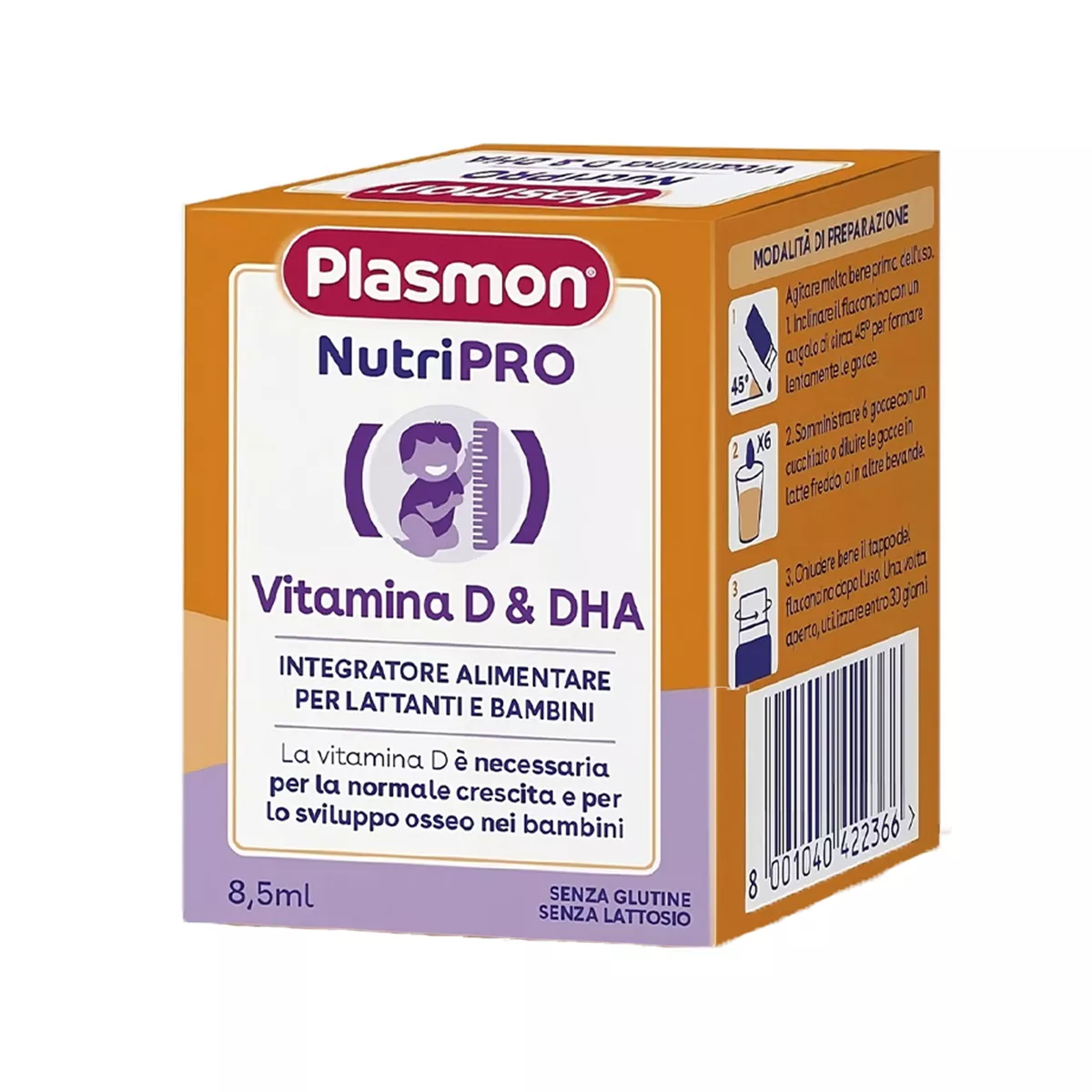 Plasmon - Nutripro - Vitamin D & DHA - 8.5 ML