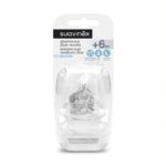 Suavinex - Biberon Ushqimi Silikoni L (0-6m) - 2pcs
