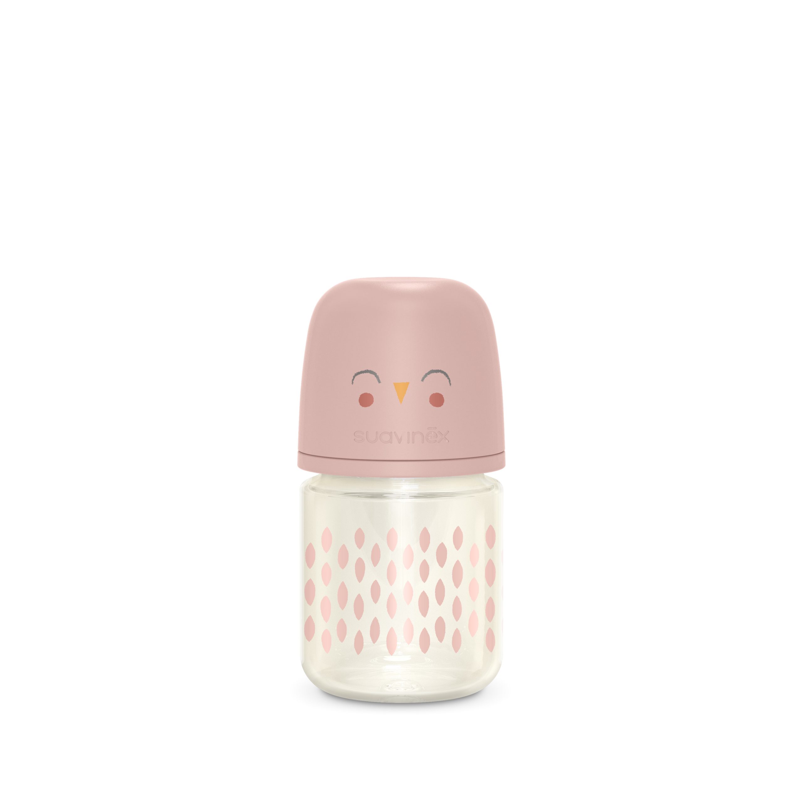 Suavinex - Bonhomia - Silicon Glass Bottle Pink (0 m+) 120 ML