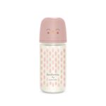 Suavinex - Bonhomia - Silicon Glass Bottle Pink (3 m+) 240 ML
