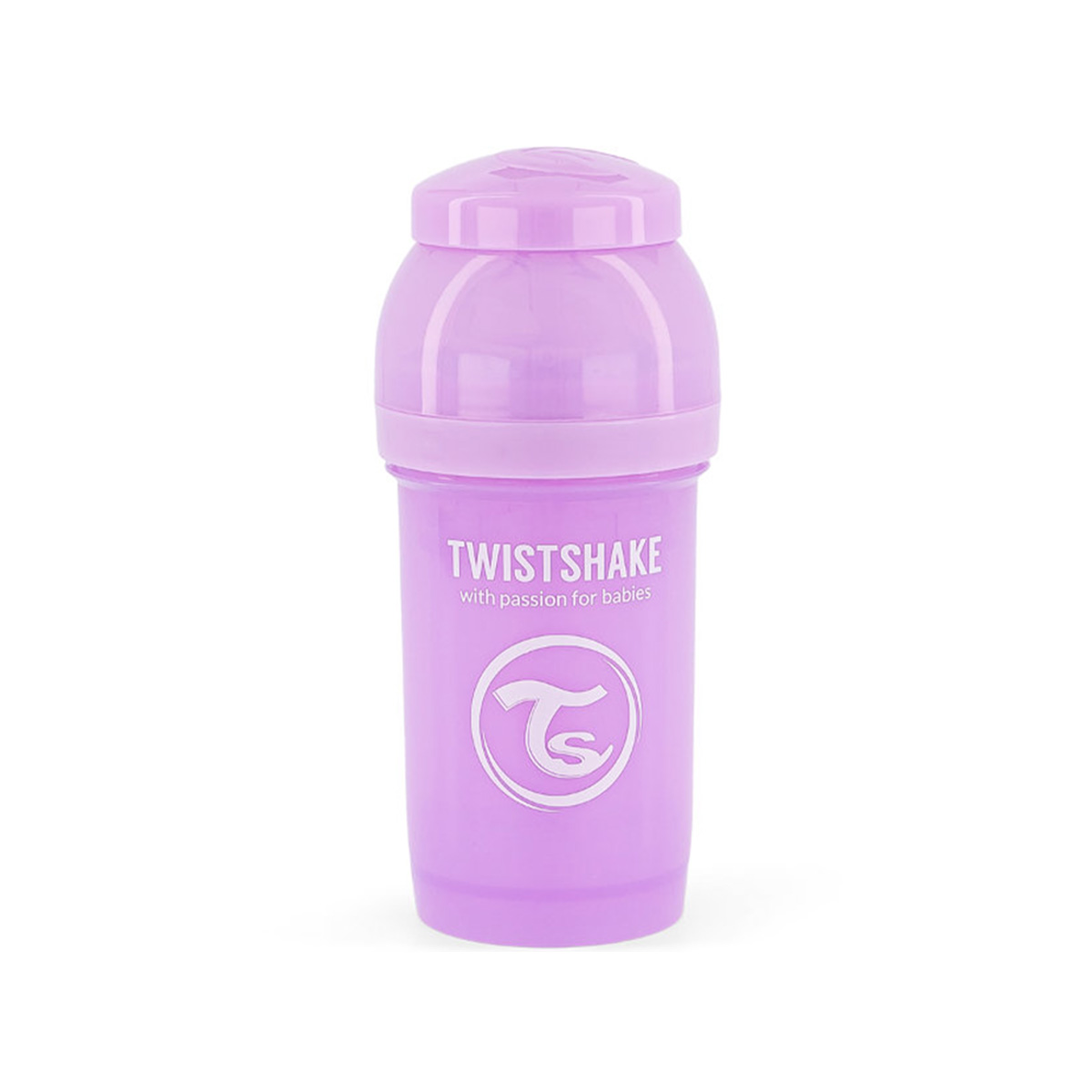 Twistshake – Anti-Colic Plastic Bottle Purple (0 m+) – 180 ML