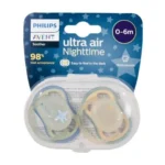 Philips Avent – Ultra Air Night Time Soother (0-6 m) – 2 pcs