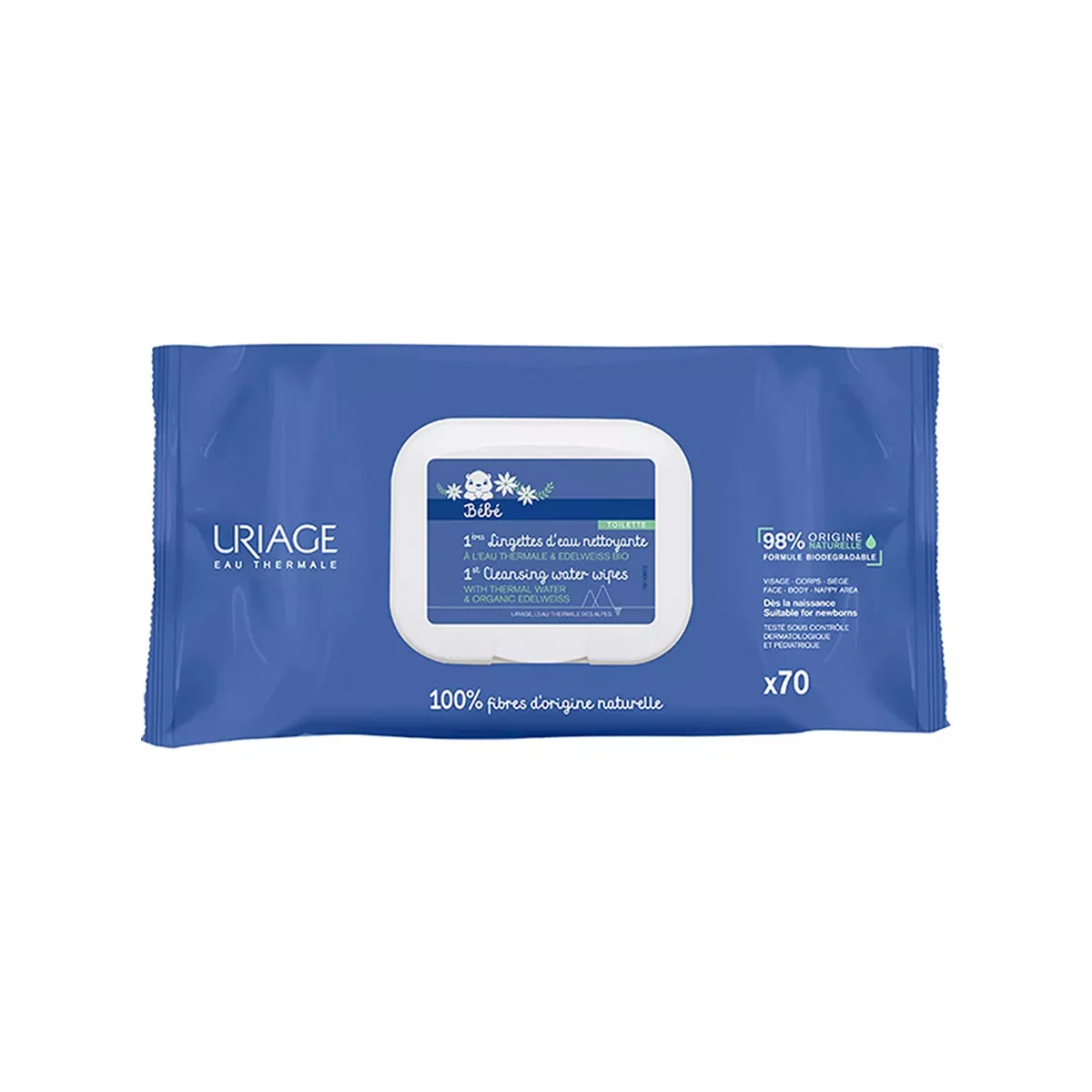 Uriage - Bebe 1st Cleansing Water Wipes - 70 pcs