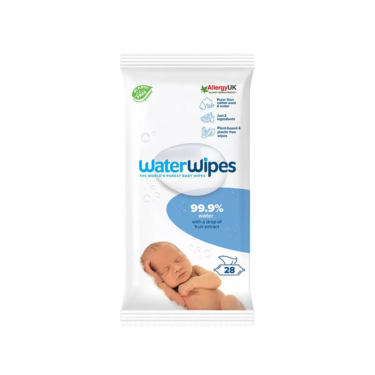 Water Wipes – Cleansing Wet Wipes - 28 pcs