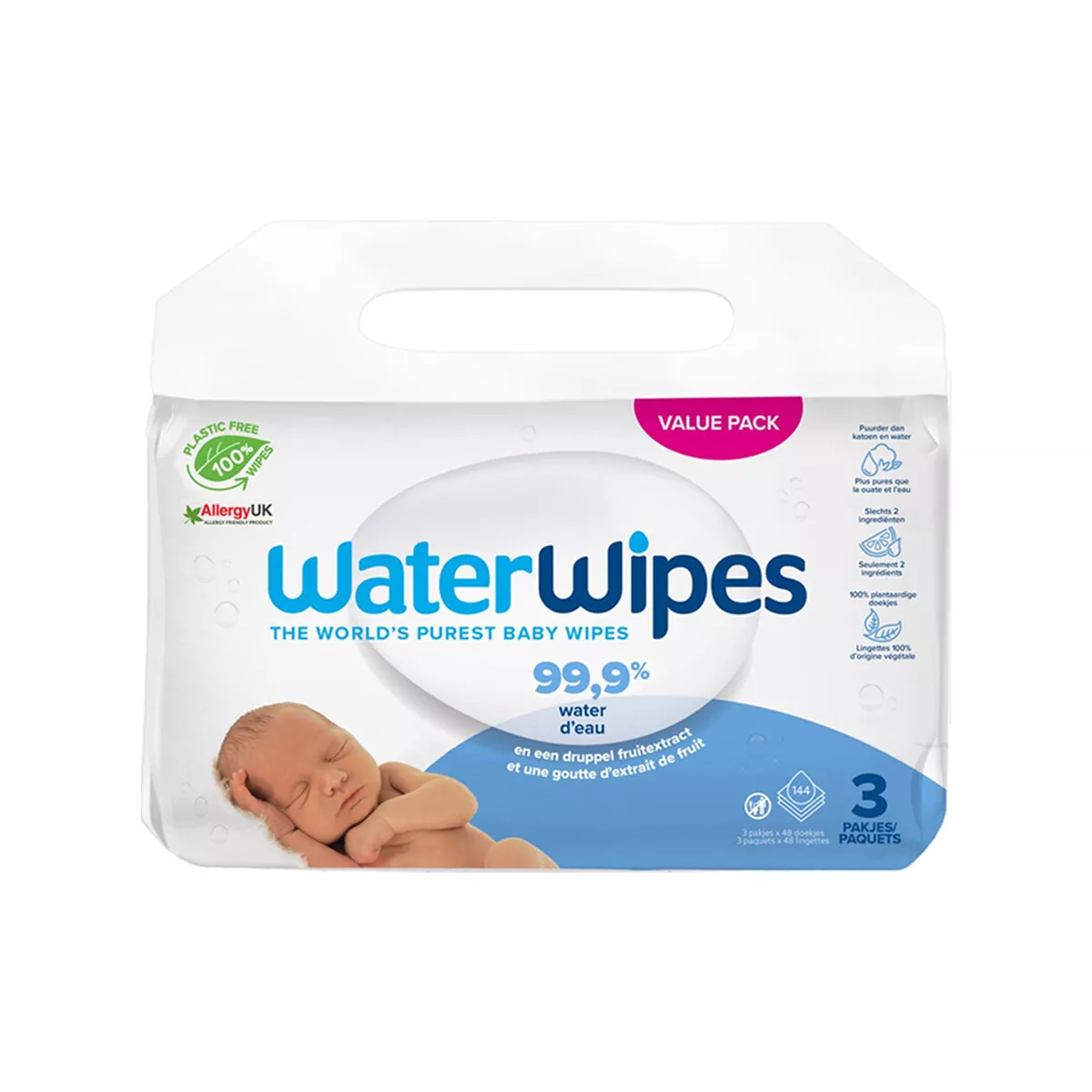 Water Wipes – Cleansing Wet Wipes – 144 pcs