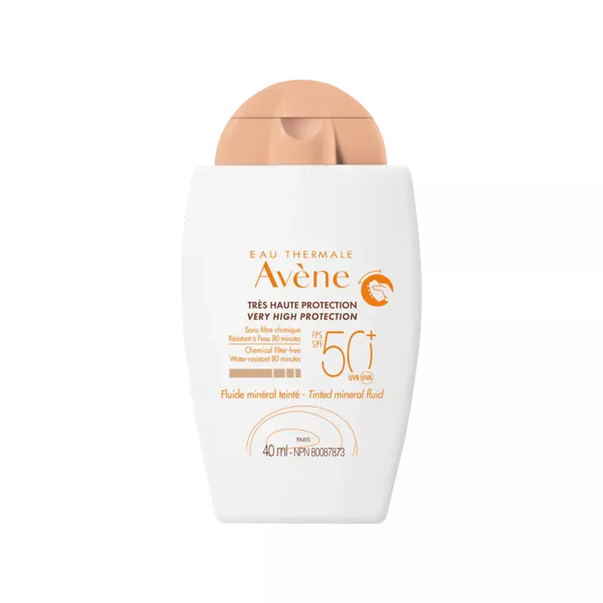 Aveve - Tinted Mineral Fluid Sunscreen (Spf 50+) - Sensitive Skin 40 ML