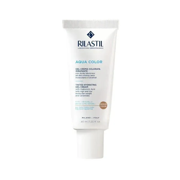 Rilastil – Aqua Color Medium – Tinted Hydrating Gel-Cream – 40 ML